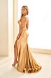 Ellie Wilde EW36055 Illusion Corset High Slit Dress