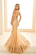 Ellie Wilde EW36056 Plunging Neckline Glitter Dress