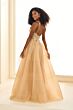 Ellie Wilde EW36058 Floral Waist Embellished Corset Dress