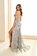 Ellie Wilde EW36059 Off The Shoulder Embroidered Corset Dress