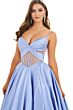 Ellie Wilde EW36073 Basque Waist Illusion Corset Dress