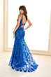 Ellie Wilde EW36074 Cutout Back Embroidered Glitter Dress