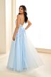 Ellie Wilde EW36079 Strappy Back High Slit Dress