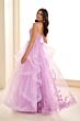Ellie Wilde EW36081 Flounce Skirt Lace Corset Dress