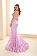Ellie Wilde EW36082 Cutout Back Embroidered Dress