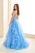 Ellie Wilde EW36085 Flounce Skirt Lace Corset Dress
