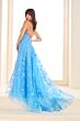 Ellie Wilde EW36088 Plunging Neckline Embroidered Dress
