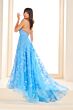 Ellie Wilde EW36088 Plunging Neckline Embroidered Dress