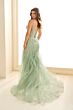 Ellie Wilde EW36089 Flounce Skirt Sheer Corset Dress