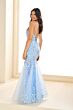 Ellie Wilde EW36090 Godet Skirt Floral Appliques Dress