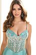 Ellie Wilde EW36091 Embellished Corset High Slit Dress