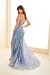 Ellie Wilde EW36099 Sheer Corset Strapless Lace Dress