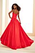 Ellie Wilde EW36105 Drop Waist Strapless Corset Dress