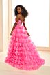 Ellie Wilde EW36201 Ruffle Skirt Lace Corset Dress