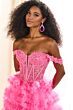 Ellie Wilde EW36201 Ruffle Skirt Lace Corset Dress