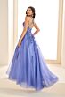 Ellie Wilde EW36202 Criss Cross Back Sheer Corset Dress