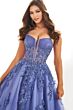Ellie Wilde EW36202 Criss Cross Back Sheer Corset Dress