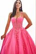Ellie Wilde EW36202 Criss Cross Back Sheer Corset Dress