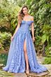 Ellie Wilde EW36209 Off The Shoulder Lace-Up Dress
