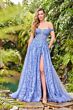 Ellie Wilde EW36209 Off The Shoulder Lace-Up Dress