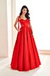 Ellie Wilde EW36210 Bow Straps Lace-Up Corset Dress