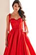 Ellie Wilde EW36210 Bow Straps Lace-Up Corset Dress