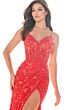 Ellie Wilde EW36211 Wrap Skirt Sequin Lace Dress