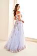 Ellie Wilde EW36215 Lace Appliques Off The Shoulder Dress