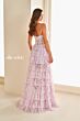 Ellie Wilde EW36216 Ruffle Skirt Lace Corset Dress