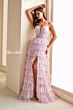 Ellie Wilde EW36216 Ruffle Skirt Lace Corset Dress