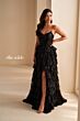 Ellie Wilde EW36216 Ruffle Skirt Lace Corset Dress