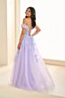 Ellie Wilde EW36217 Illusion Corset High Slit Dress