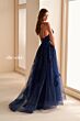 Ellie Wilde EW36226 Strappy Back Plunging Neck Dress