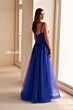 Ellie Wilde EW36228 Slit Skirt Spaghetti Straps Dress