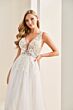 Enchanting by Mon Cheri E505 Sheer Bodice Plunging Neck Wedding Gown