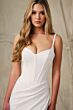 Enchanting by Mon Cheri E424 Cutaway Lace Train Corset Wedding Gown