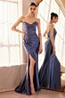 Amoris by LaDivine T704 Cowl Neck Side Slit Dress