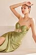 Amoris by LaDivine T708 Strapless Asymmetric Sheer Corset Dress