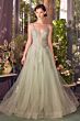 Andrea and Leo A1417 Illusion Bodice Lace-Up Back Dress