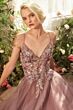 Andrea and Leo A1419 Embellished Corset Lace-Up Dress