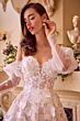 Andrea and Leo WL017 Strapless A-Line Gauntlet Sleeve Wedding Dress