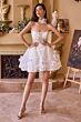 Andrea and Leo WL025 Strapless Pleated A-Line Short Wedding Dress
