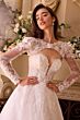 Andrea and Leo WL037 Plunging Neck Bolero Jacket Bridal Dress