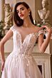Andrea and Leo WL038 Illusion Back Bateau Neck Bridal Dress