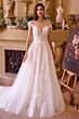 Andrea and Leo WL038 Illusion Back Bateau Neck Bridal Dress