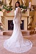 Andrea and Leo WL042 Plunging Neck Bolero Jacket Lace Bridal Dress
