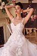 Andrea and Leo WL045 Corset Bodice Applique Strap Bridal Gown