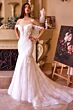 Andrea and Leo WL051 Cold-Shoulder Trumpet Lace Bridal Gown