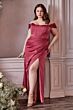 LaDivine 7484 Detachable Straps Lace-Up Dress