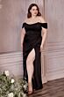 LaDivine 7484 Detachable Straps Lace-Up Dress